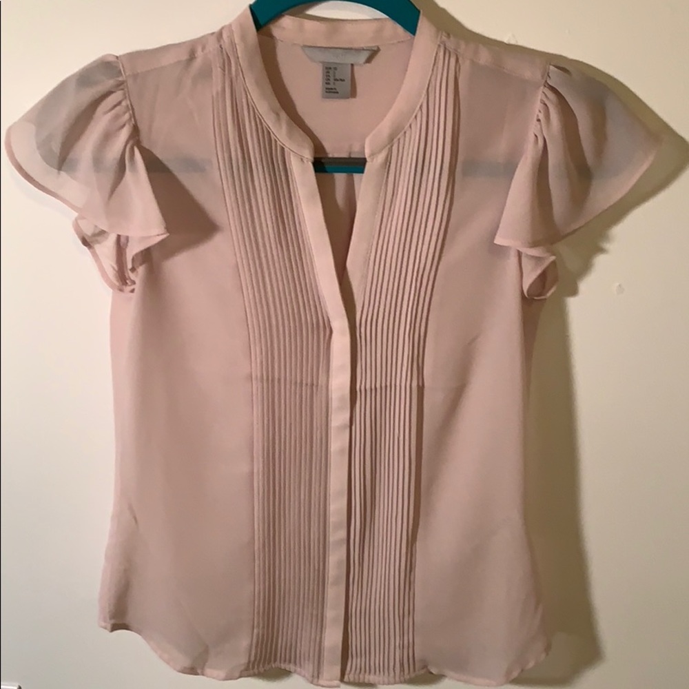 Blush short sleeve h&m top